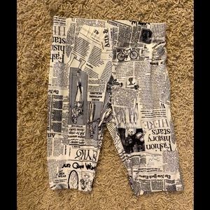 Fashion cycling shorts newspaper. Sold out online.